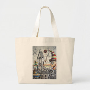 Grand Tote Bag Pinocchio drôle
