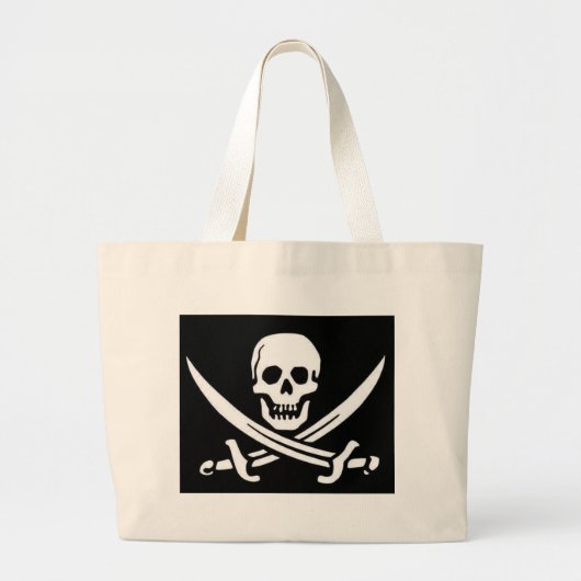 Grand Tote Bag Pirate Crâne et épées (Devant)