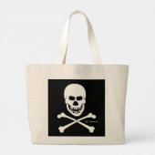 Grand Tote Bag Pirate crâne et os croisés Halloween Trump ou trai (Dos)