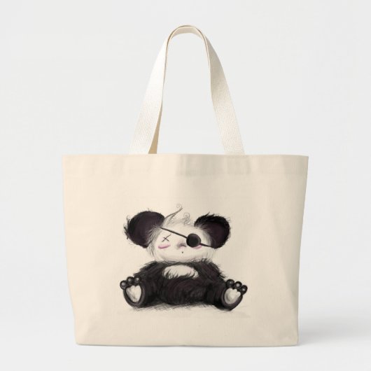 Grand Tote Bag Pirate de panda de Mei Mei (Devant)