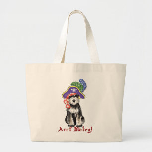 Grand Tote Bag Pirate de Schnauzer miniature