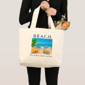 Grand Tote Bag Plage (Devant (produit))