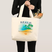 Grand Tote Bag Plage (Devant (produit))
