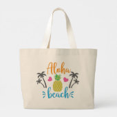 Grand Tote Bag Plage Aloha (Dos)