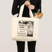 Grand Tote Bag Plage de Flannery O'Connor la "quand à Rome" (Devant (produit))