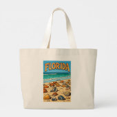 Grand Tote Bag "Plage de Floride" (Dos)