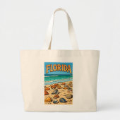 Grand Tote Bag "Plage de Floride" (Devant)