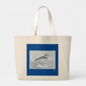 Grand Tote Bag Plage de Seagull Bird Océan Tropical Summer Monogr (Dos)