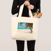 Grand Tote Bag Plage du Paradis tropical (Devant (produit))