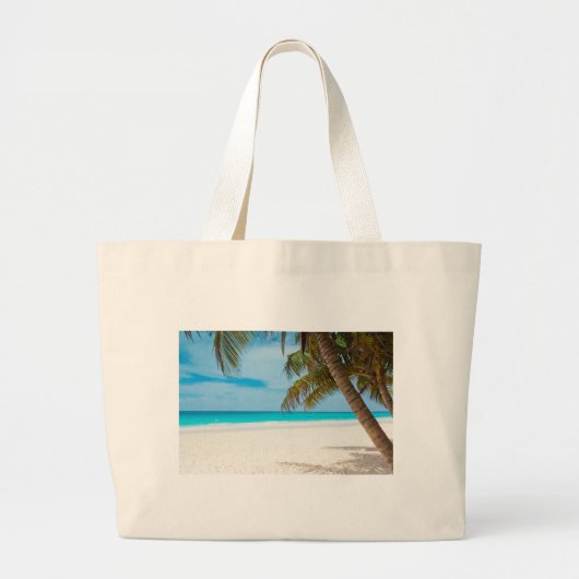 Grand Tote Bag Plage du Paradis tropical (Devant)