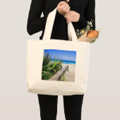 Grand Tote Bag Plage la Floride de Juno (Devant (produit))