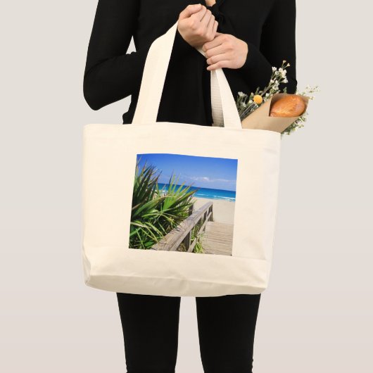Grand Tote Bag Plage la Floride de Juno (Devant (produit))