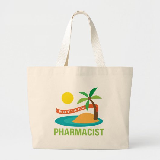 Grand Tote Bag Plage retirée de pharmacien (Devant)