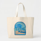 Grand Tote Bag Plage S'Il Vous Plaît Amusant Souvenirs d'été Slog (Devant)