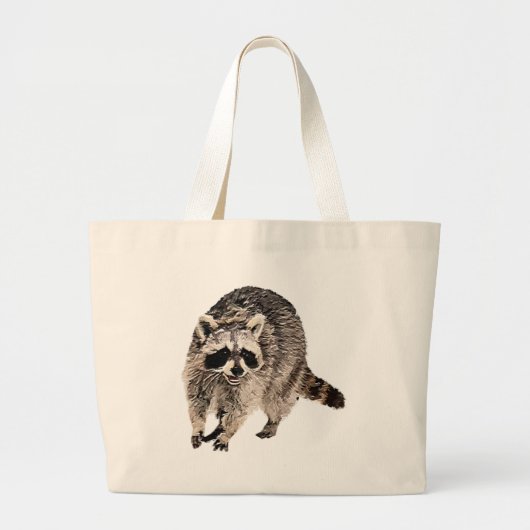 Grand Tote Bag Plaine de Racoon (Devant)