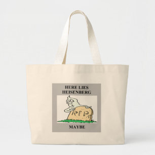 Grand Tote Bag plaisanterie de principe d'incertitude de