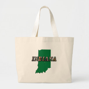 Grand Tote Bag Plan d'état et texte de l'image