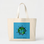 Grand Tote Bag Planète Terre - Vie durable - Conservation (Devant)