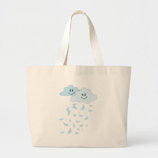 Grand Tote Bag pleuvoir des chats et des chiens