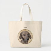 Grand Tote Bag Plott Hound Peinture Brindle Cute Original Chien A (Devant)