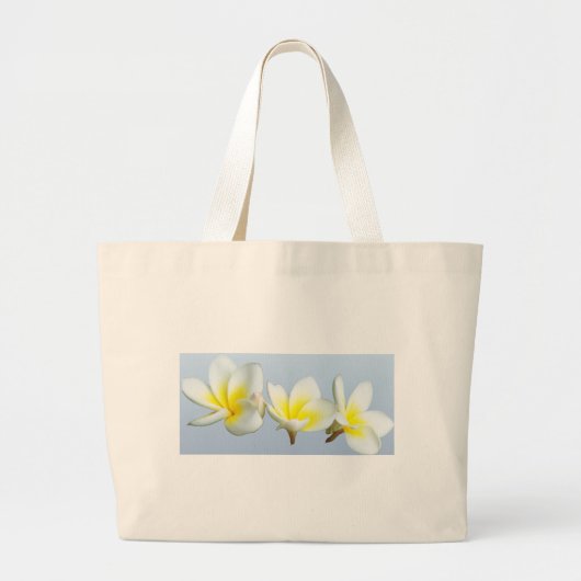 Grand Tote Bag Plumeria doux (Devant)