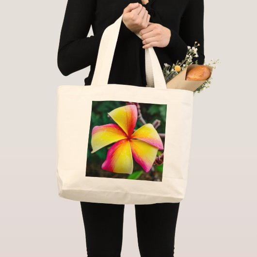 Grand Tote Bag Plumeria rubra (Devant (produit))