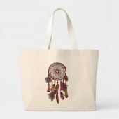 Grand Tote Bag Plumes Dreamcatcher | Style Boho (Devant)