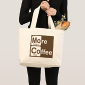 Grand Tote Bag Plus de tableau périodique du café (Devant (produit))