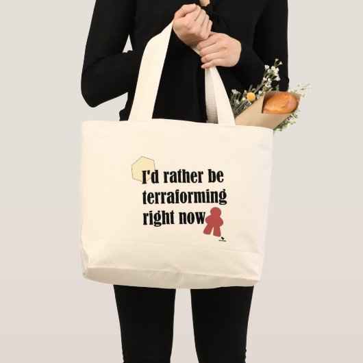 Grand Tote Bag Plutôt Être Terraformant Boardgame Slogan (Devant (produit))