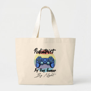 Grand Tote Bag Podiatriste Par Joueur De Jour Par Nuit