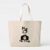 Grand Tote Bag Poe Me A Cup Funny Classic Humour Art (Dos)