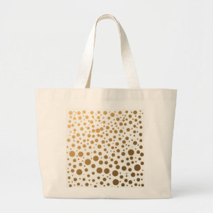 Grand Tote Bag Points élégants de confettis de feuille d'or
