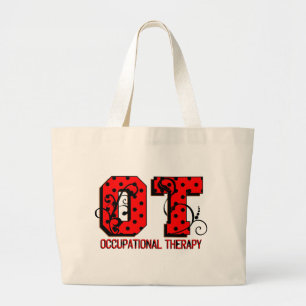 Grand Tote Bag Pois rouge et noir