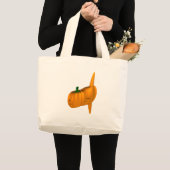 Grand Tote Bag Poisson blanc de l'océan orange (Devant (produit))