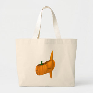 Grand Tote Bag Poisson blanc de l'océan orange