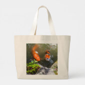 Grand Tote Bag Poisson Koi dans un étang (Dos)