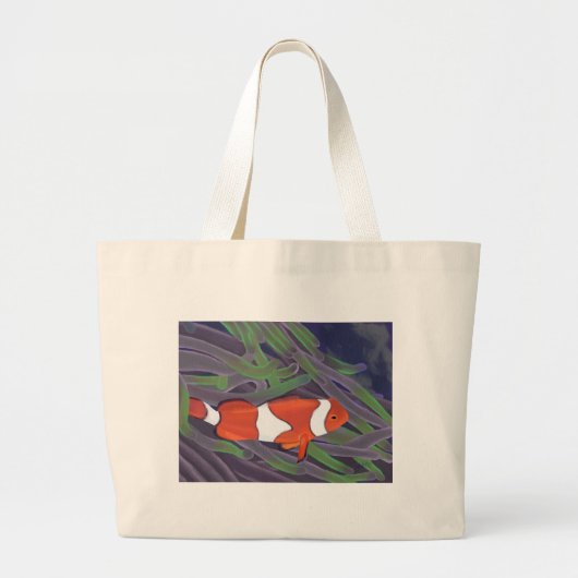 Grand Tote Bag poissons de clown (Devant)