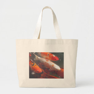 Grand Tote Bag Poissons de Koi