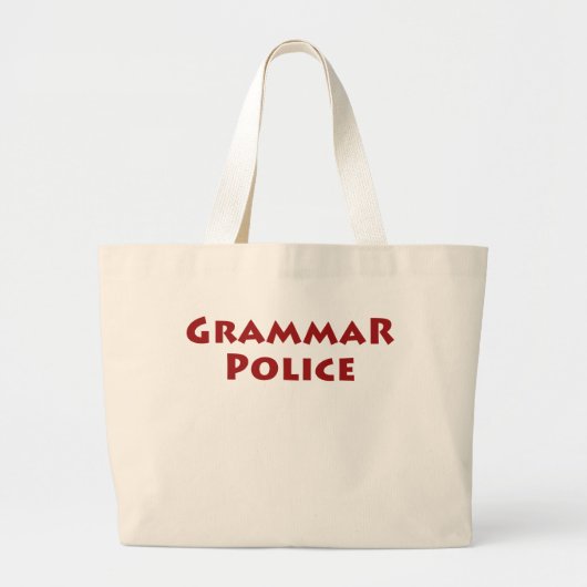 Grand Tote Bag Police de grammaire (Devant)