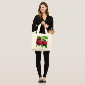 Grand Tote Bag "Pommes sur une branche" (Devant (modèle))