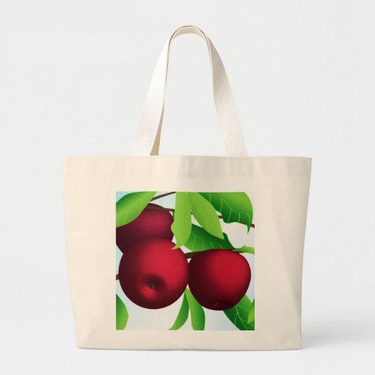 Grand Tote Bag "Pommes sur une branche" (Devant)