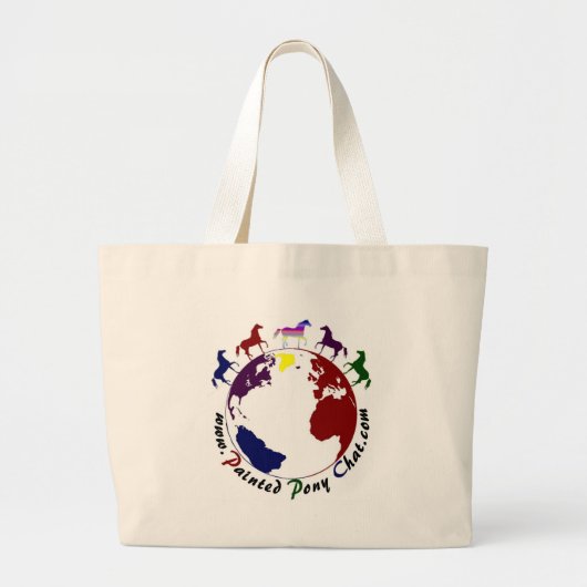 Grand Tote Bag Poney peint Fourre-tout (Devant)