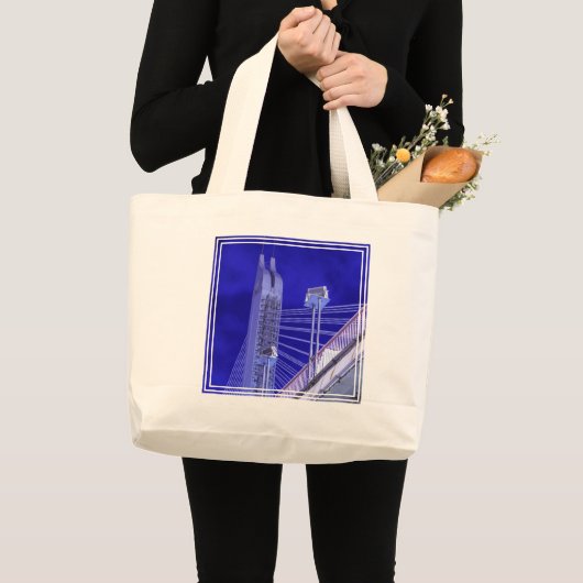 Grand Tote Bag Pont Blue Jiefang (Devant (produit))