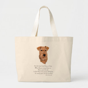 Grand Tote Bag Pont de l'Arc-en-Ciel Terrier Irlandais