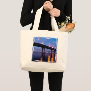 Grand Tote Bag Pont du Coronado à Dusk