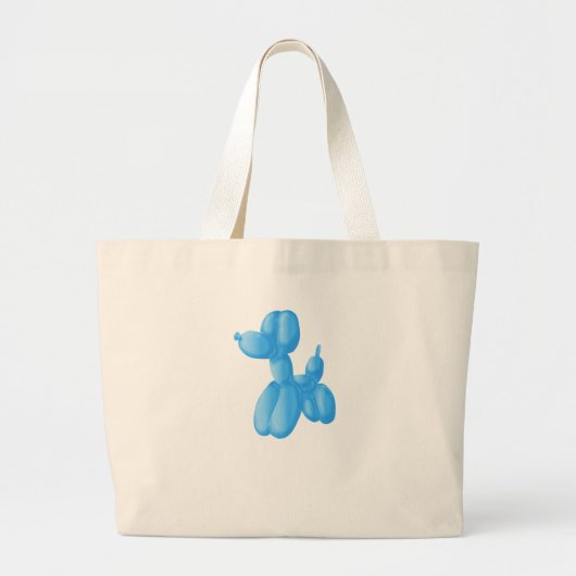 Grand Tote Bag Poodle bleu (Devant)