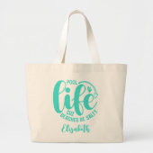 Grand Tote Bag Pool Life Turquoise (Devant)