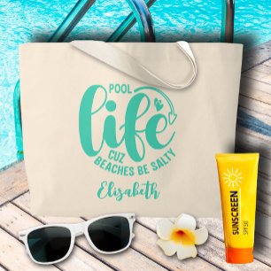 Grand Tote Bag Pool Life Turquoise