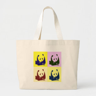 Grand Tote Bag Pop Art Baby Pandas