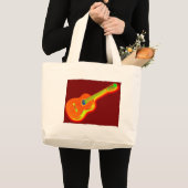 Grand Tote Bag Pop Art Classic Guitare (Devant (produit))